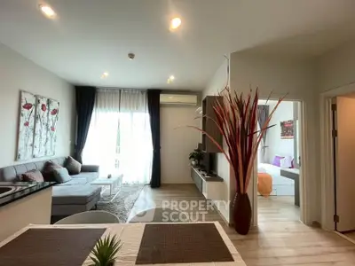 Spacious modern living room with open layout and stylish decor