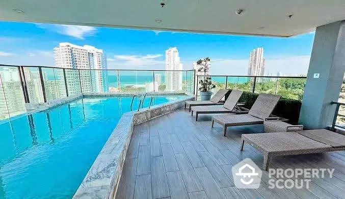 Luxurious rooftop pool with stunning city and ocean views