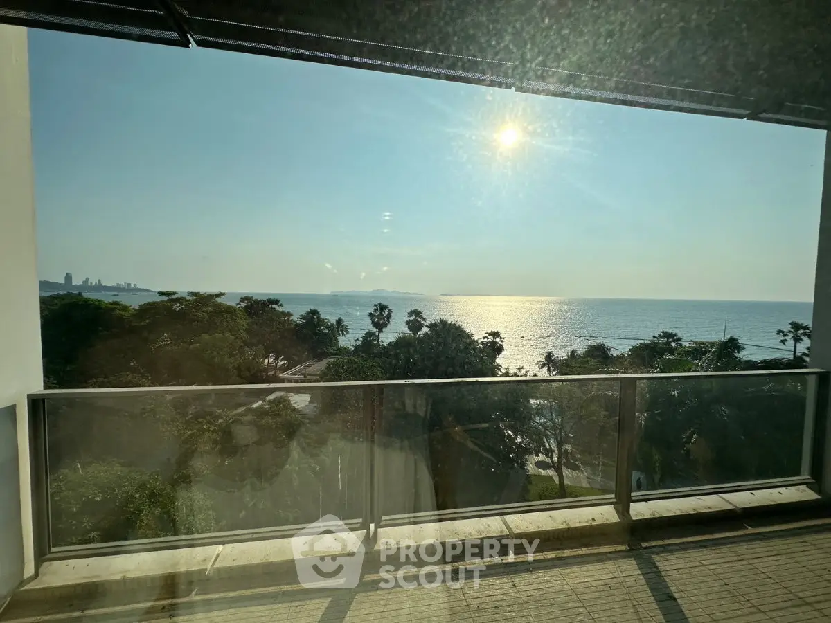 Stunning ocean view from a spacious balcony, perfect for enjoying sunsets and serene surroundings.