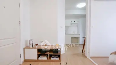 Modern minimalist apartment interior with open layout and stylish decor