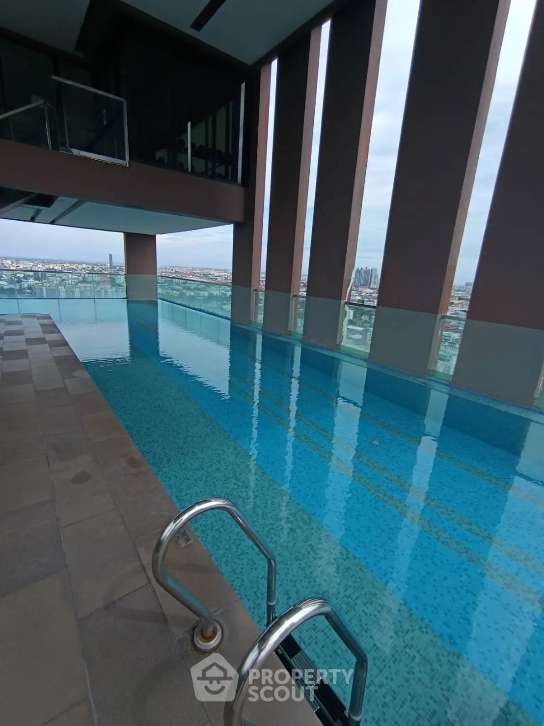 Stunning rooftop pool with panoramic city views and modern design