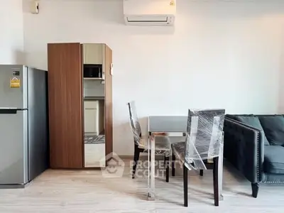 Modern apartment interior with dining area and stylish furniture