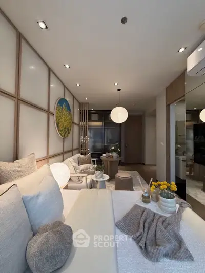 Stylish modern living room with cozy seating and elegant decor