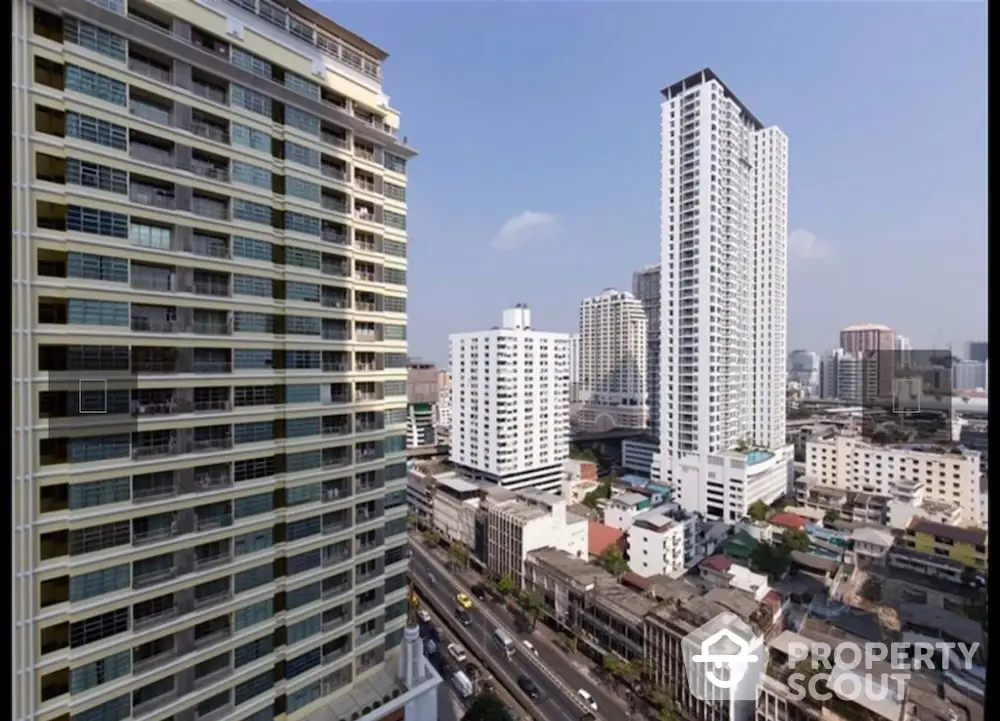 Stunning cityscape view of modern high-rise buildings in urban area