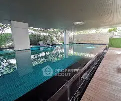 Luxurious indoor pool with modern design and serene ambiance