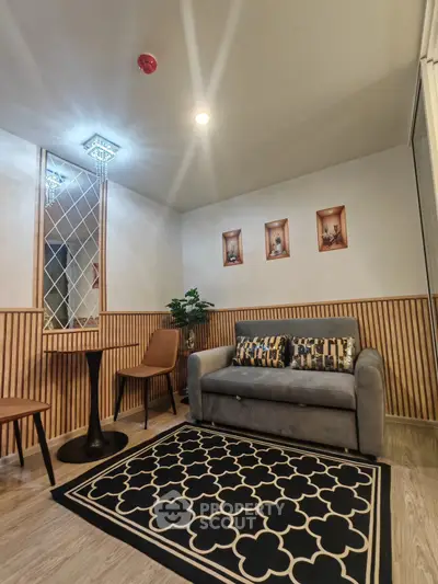 Chic living room with modern decor and stylish furniture