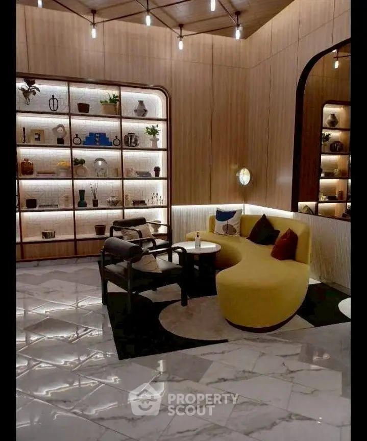 Luxurious modern living room with elegant decor and stylish furniture