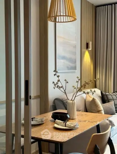 Stylish modern dining area with elegant decor and cozy ambiance