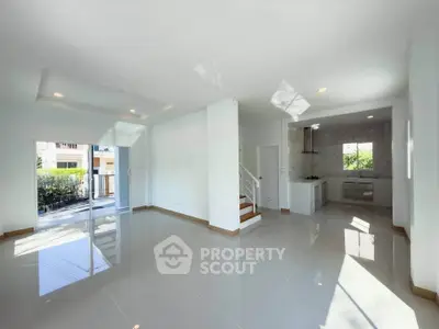 Spacious modern living room with open layout and natural light