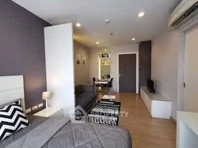 Modern studio apartment with stylish decor and open layout