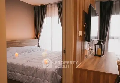 Cozy bedroom with soft lighting and modern decor