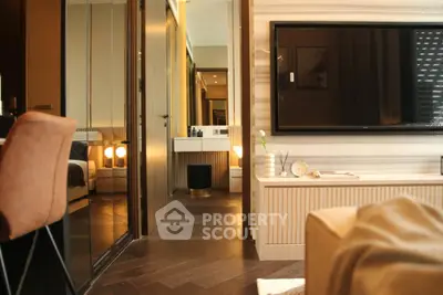 Luxurious modern living room with sleek design and elegant decor