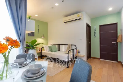 Charming studio apartment with modern decor and cozy ambiance