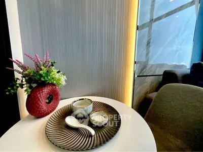 Stylish modern interior with elegant decor and ambient lighting