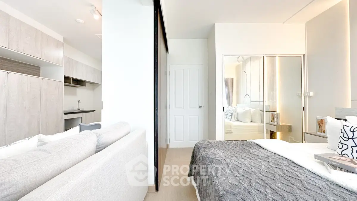 Modern studio apartment with open layout and stylish decor