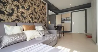 Stylish living room with modern decor and cozy seating area