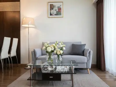 Stylish living room with modern decor and elegant furniture