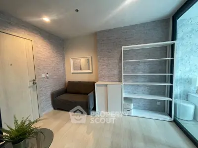 Modern living room with stylish decor and ample natural light