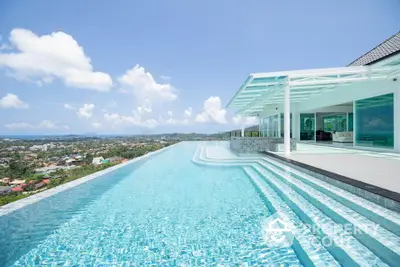 Luxurious infinity pool with stunning panoramic city and ocean views