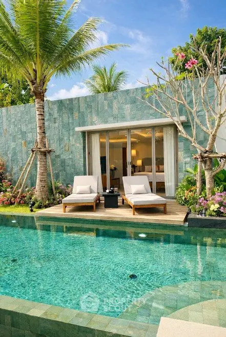 Luxurious tropical villa with private pool and lush garden, perfect for serene relaxation and ultimate comfort.