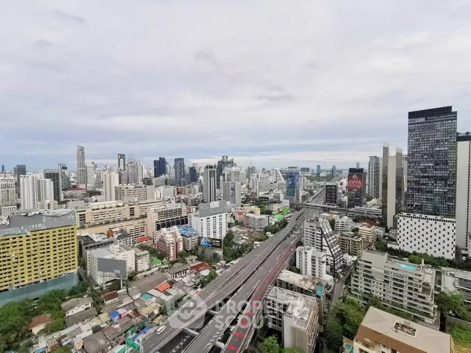 Stunning cityscape view showcasing modern skyscrapers and urban skyline, perfect for real estate investment.