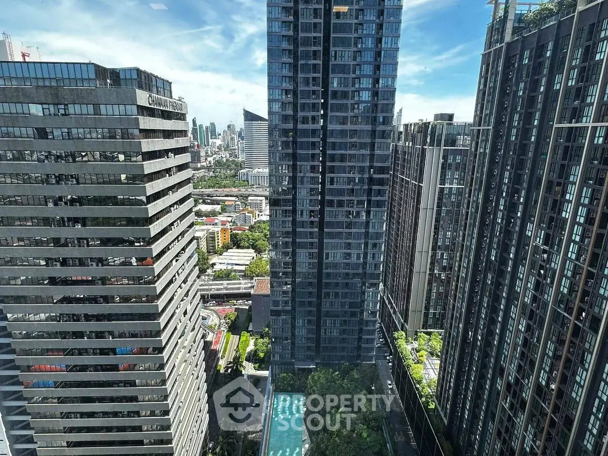 Stunning urban high-rise view with modern architecture and cityscape panorama.