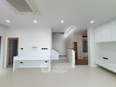 Spacious modern interior with minimalist design and ample natural light