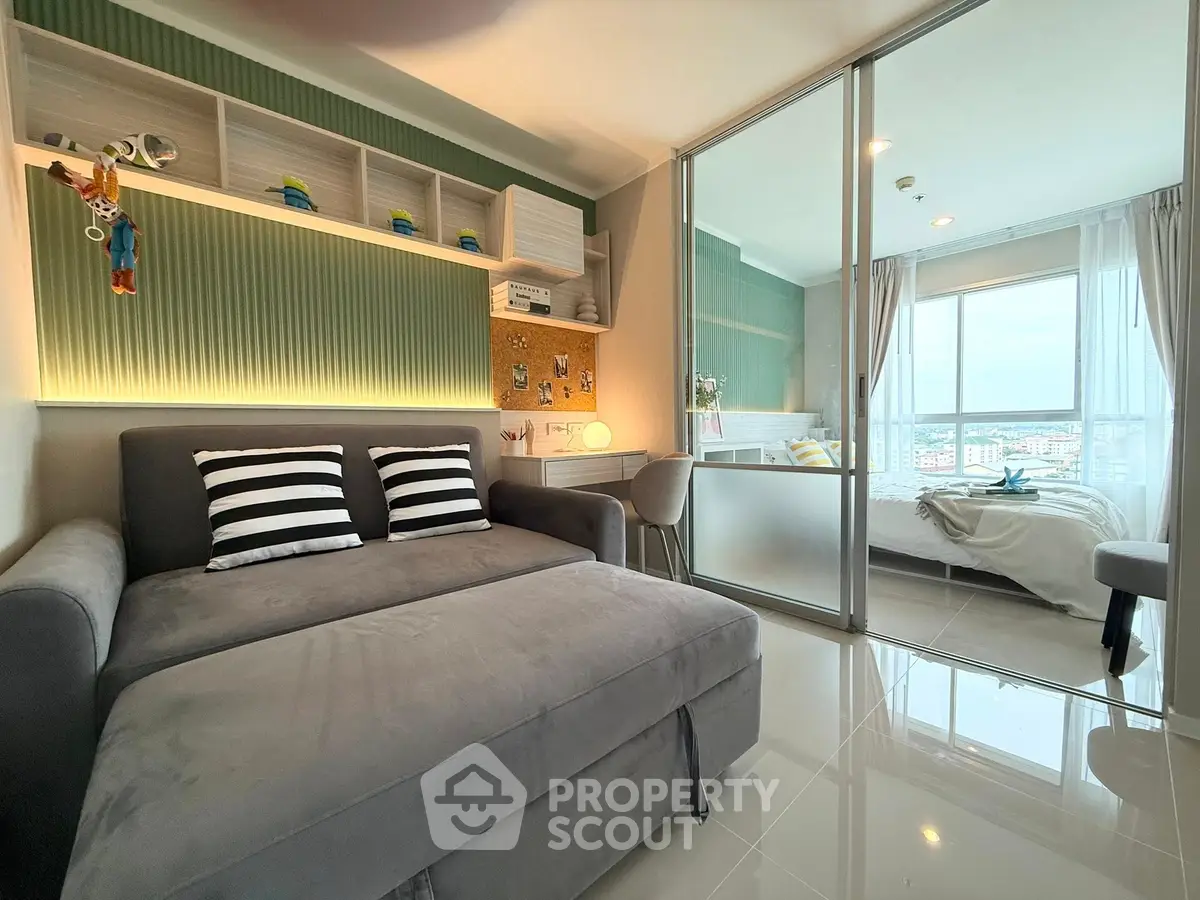 Modern studio apartment with stylish decor and natural light
