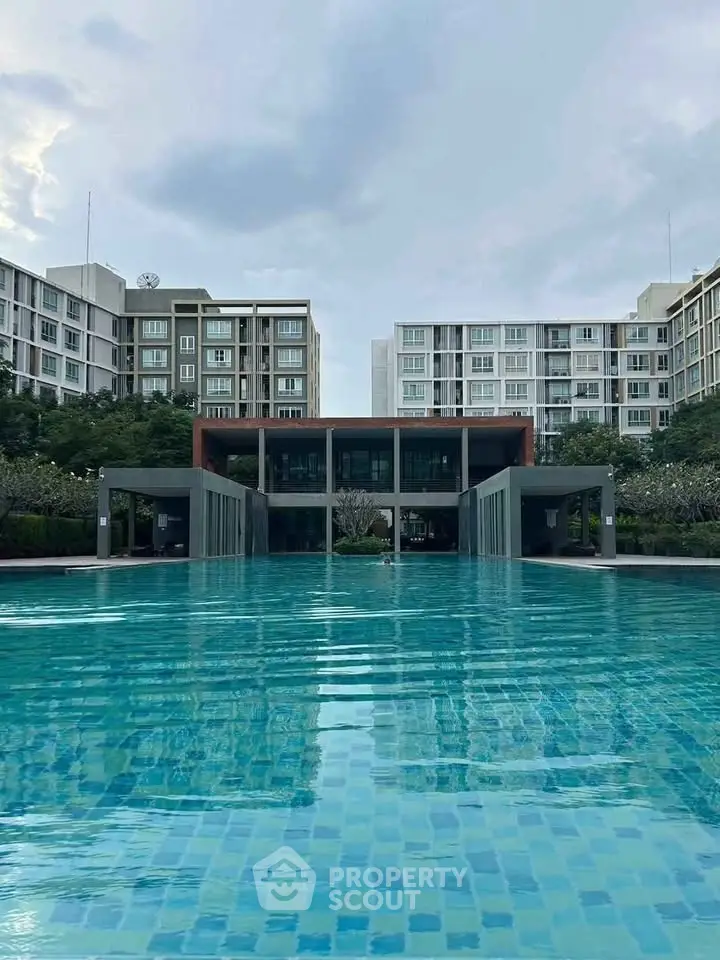Luxurious residential complex with stunning pool and modern architecture