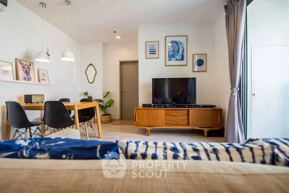 Stylish modern living room with elegant decor and natural light