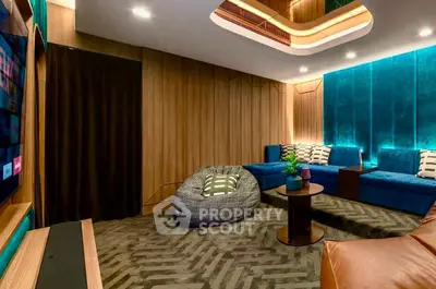 Luxurious modern living room with plush seating and stylish decor