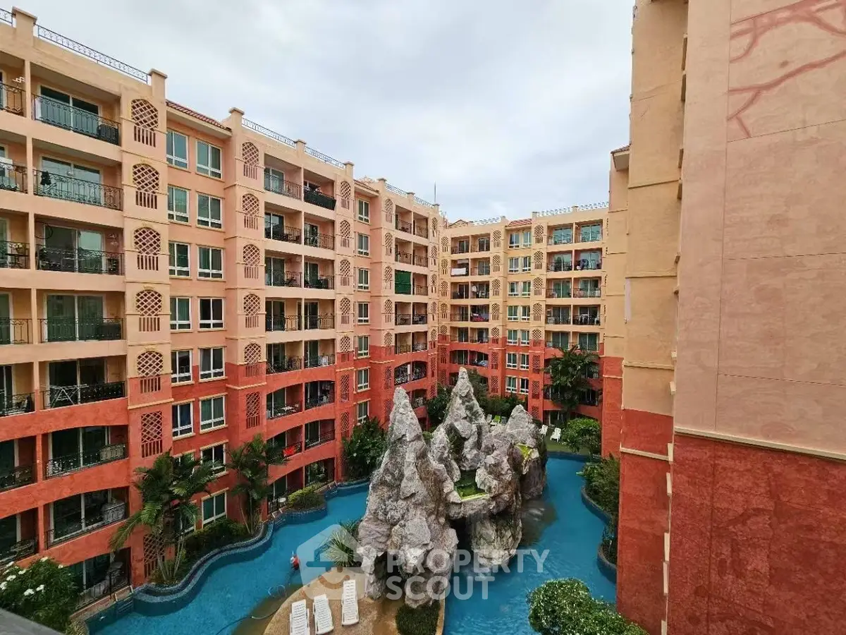 Stunning apartment complex with unique rock pool and vibrant architecture