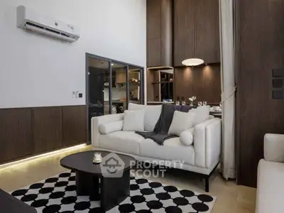 Luxurious modern living room with elegant furniture and stylish decor