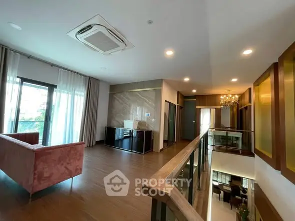 Luxurious modern living room with elegant decor and spacious layout