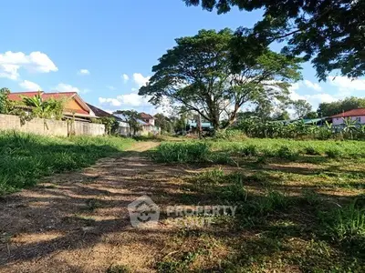 Spacious plot of land with lush greenery and clear blue sky, ideal for development.