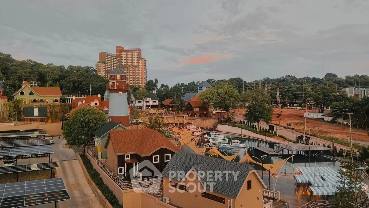 Charming residential area with unique architecture and scenic surroundings.