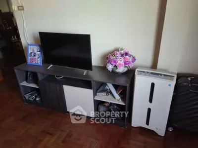 Stylish living room with modern TV stand and elegant decor