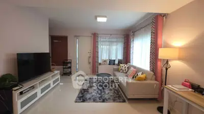 Modern living room with stylish decor and natural light