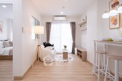 Bright and cozy living room with modern decor and natural light