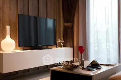 Stylish modern living room with elegant decor and natural light