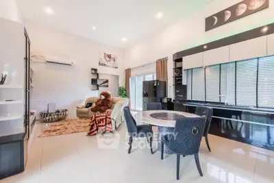 Spacious modern living room with elegant decor and plush seating
