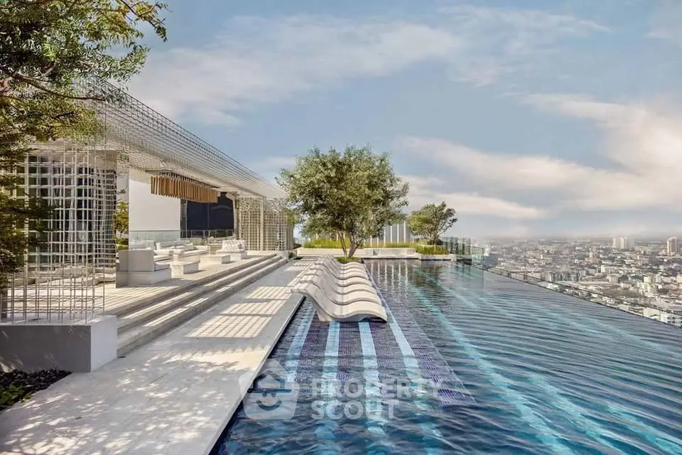 Luxurious rooftop infinity pool with stunning city views and modern design.