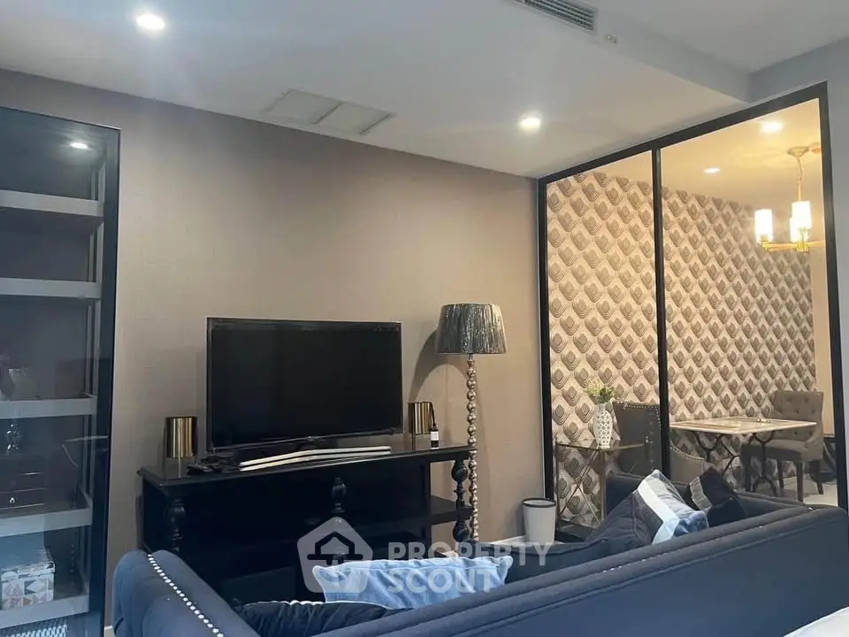 Stylish modern living room with elegant decor and cozy ambiance