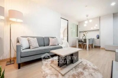 Modern living room with stylish decor and cozy ambiance