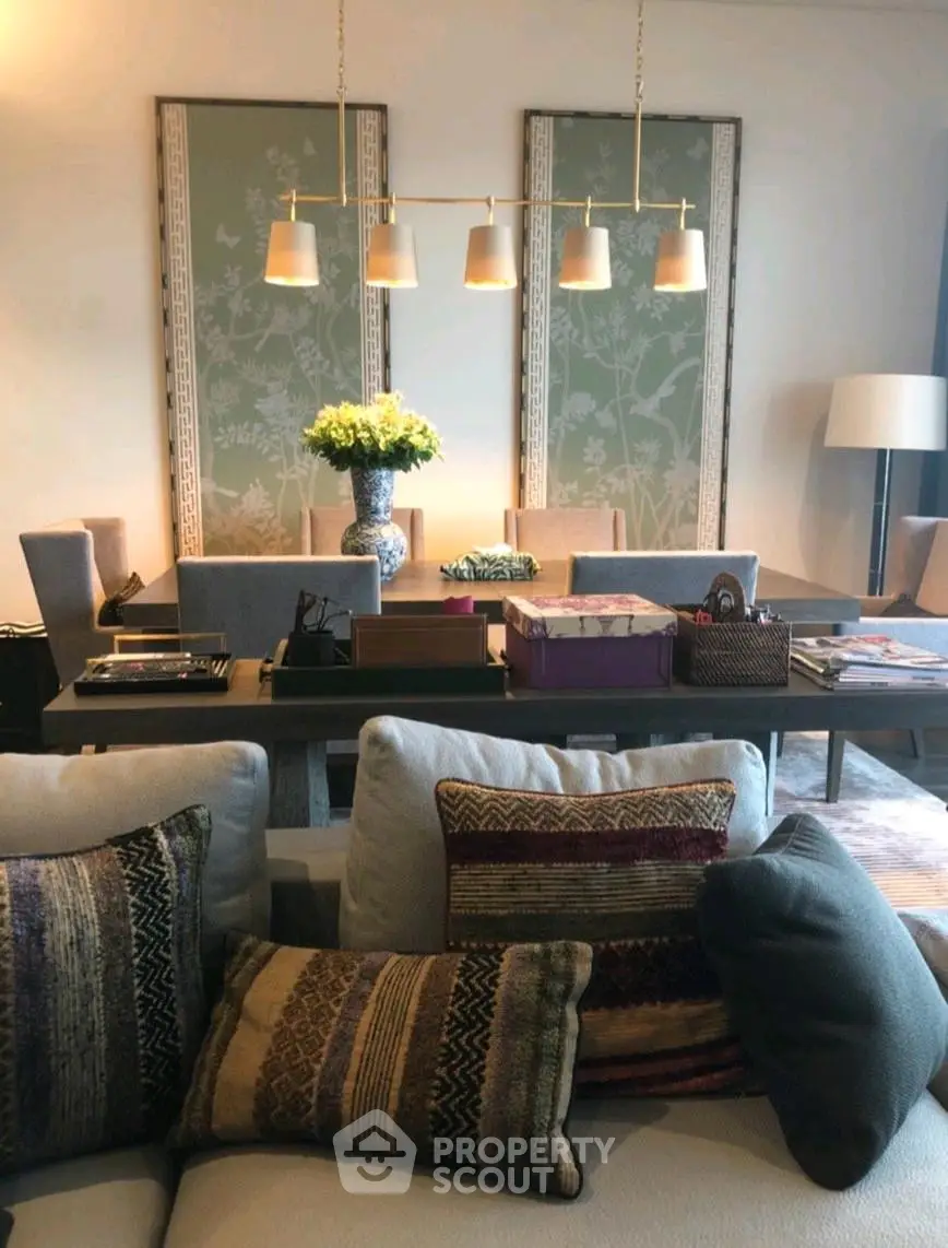 Elegant living room with stylish decor and cozy seating area, perfect for relaxation and entertaining.