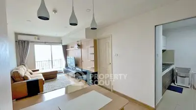 Modern living room with open layout and natural light