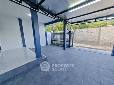 Spacious modern garage with sleek design and open layout