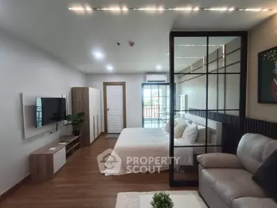 Modern studio apartment with stylish decor and cozy ambiance