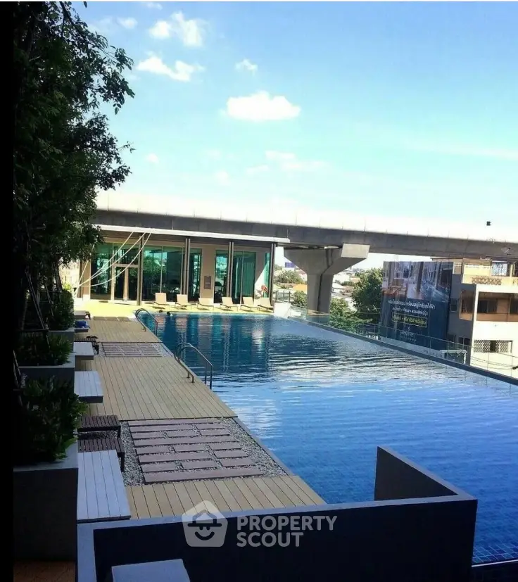 Luxurious rooftop pool with stunning city views and modern design.