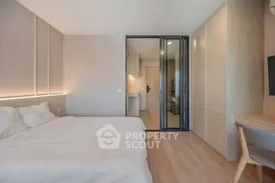Modern bedroom with minimalist design and cozy ambiance